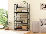 5 Tier Bookshelf, Classically Home Office Bookcase Shelf Storage Organizer, Book Rack,Black 33074834