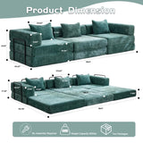 Compression Sofa,Convertible Floor Sofa Bed with Fixed-Shape Frame, Boneless Modular Sectional 18322636