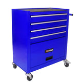 4 DRAWERS MULTIFUNCTIONAL TOOL CART WITH WHEELS-BLUE W110280933