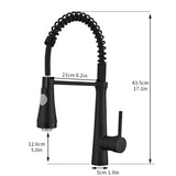 LED Commercial Kitchen Faucet with Pull Down Sprayer, Single Handle Single Lever Kitchen Sink Faucet W1932P172276