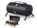 Portable Charcoal Grill with Thermometer & Wooden Handle, Compact Tabletop Barbecue Grill for 76168663