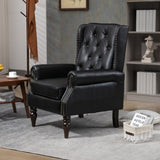 COOLMORE Wood Frame Armchair, Modern Accent Chair Lounge Chair with Sturdy Wood Legs for Living Room W395109979