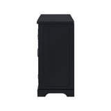U_STYLE American Country Style Wooden Sideboard with Pine Doors and Legs, 4 Metal Handles, for N711P239354B