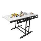 Solid Mahogany Wood Multifunction Convertible Dining Table,Free Switch Space Saving Table Shelf for W760123752