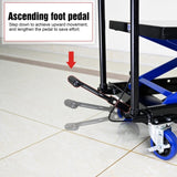 Hydraulic Lift Trolley, 500 LBS Capacity, with 4 Wheels, for Material Handling and Transportation, W1102P194681