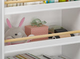 Kids Bookshelf, 3-Tier Bookcase, Book Organizer, toy Storage Cabinet Organizer, White 33748394