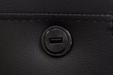 Genesis 55.5"W Black PVC Fabric Loveseat with LED Lights, USB Charger, Tufted Cushions B061P239125