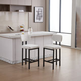Bar Stools Set of 2, 26 inch Modern Upholstered Fabric Counter Height Barstools, Kitchen Island W3244P310202