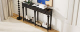 TREXM Entryway Table with 4 Drawers, Retro Console Table with Open Shelf for Entryways, Living N715P202860B