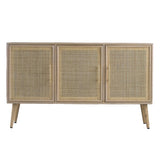 47.2x15.2x30.7" Brown Wooden Accent TV Cabinet with Three Doors W2078P179278