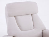 Beige Fabric Upholstered Heated Massage 360&deg Swivel Accent Chair, Chair with ottoman, Ergonomic W3248P464442