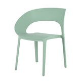 Summer - Haze Green Polypropylene Single-Side Chair - One-Piece Design for Indoor & Outdoor W3450P322880