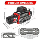 X-BULL 13500 lb Winch Load Capacity Electric Winch -12V DC Power for Towing Truck Off Road, 2 in 1 W1218121329