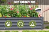 6x3x1ft Galvanized Raised Garden Bed, Outdoor Planter Garden Boxes Large Metal Planter Box for W1859P197881