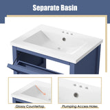 24'' Vanity with Top Sink, Modern Storage Cabinet with 2 Drawers, Single Sink N710P191968C