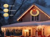48in Pre-Lit Outdoor Christmas Wreath Decoration, LED Metal Holiday Decor for Home Exterior, Garden 11045968