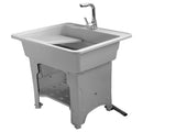 Gray Freestanding Plastic Utility Sinks Utility Sink Laundry Tub Outdoor Sink Drop in Deep Sink Kit 71584544
