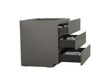 Alice-30F-102,Floor cabinet WITHOUT basin, Gray color, With three drawers, Pre-assembled W1865107751