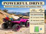 24V 4 Wheeler for Kids, Dual Motor Ride on ATV with Soft Start, Battery Display, Music & Lights, for 16876746