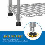 8-Tier Wire Shelving Unit Adjustable Steel Wire Rack Chrome 27635557