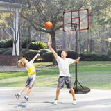 ZNTS Portable Basketball Hoop System Stand Height Adjustable 7.5ft - 9.2ft with 32 Inch Backboard and 18664402