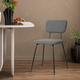 Set of 6 Modern Padded Dining Chairs for Kitchen Bar Office Chair, Grey 96452346