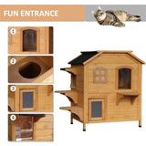 ZNTS Wooden Cat House （Prohibited by WalMart） 41054549