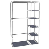 67" Portable Clothes Closet Wardrobe with Non-woven Fabric and Hanging Rod Quick and Easy to 69240529