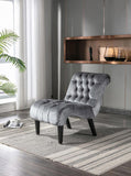 COOLMORE Modern Velvet Armless Accent Living Room Chair / Leisure Chair,Upholstered Fabric Button W39550130