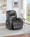 Gunmetal 2-Cup Holder Power Lift Recliner B062P215440