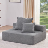 Loveseat Frame for Oversized Modular U Shaped Sectional Sofa,Luxury Boucle Floor N723P167175