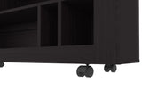 Wengue Console Table in Melamine with Open Storage B062P290248