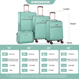 4-Piece Set ,Softshell Suitcase Spinner Wheels Terylene Sets Carry On Suitcase W284P154707