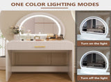 39" Makeup Vanity Table with Mirror Touch Screen Lighted Mirror, Dressing Table with Drawer for N704P196658K