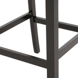 Vienna Contemporary Fabric Tufted Wingback 31 Inch Counter Stools, Set of 2, Charcoal and Dark Brown 64856.00CHAR