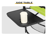 31" Tall Directors Chair with Footrest, 4Portable Bar Height Folding Camping Chair with Built-in Cup 57866918