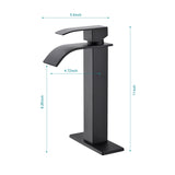 Waterfall Spout Single Handle Bathroom Sink Faucet W2287P154594