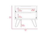 Black Wengue 2-Drawer Rectangle Nightstand B06280316