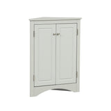 ZNTS Grey Triangle Bathroom Storage Cabinet with Adjustable Shelves, Freestanding Floor Cabinet for Home 26880253