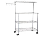 US 4Tier Kitchen Bakers Rack Microwave Oven Stand Storage Cart Workstation Shelf 15516534