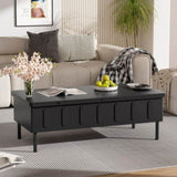 Lift-Top Coffee Table with 2 Drawers, Modern Space Saving Center Table with Foldable Top, 09928570