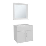 Blake Bathroom Mirror Cabinet with Two Interior Shelves, Wall-Mounted Storage White B200P313686