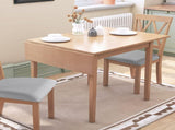 29"- 45" Extendable Dining Table for 4, Folding Kitchen Table with Rubberwood Legs, Space-Saving N752P216387A