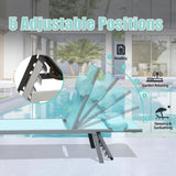 Patio Chaise Lounge Set of 3, Aluminum Pool Lounge Chairs with Side Table, Outdoor Adjustable W1859P172267
