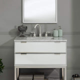 Bathroom Faucet 2 Handle Brushed Nickel Bathroom Sink Faucet Widespread 3 Hole 360&deg Swivel Spout 02074434