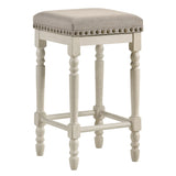 Tan and Antique White Counter Height Stools B062P181301