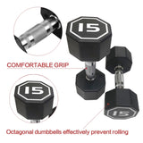 Premium Octagonal Dumbbell Large Numbers Hard Chrome Plated Handle Dumbbells to Assist with 54416919