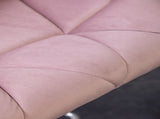 Breni Velvet Diamond Tufted Swivel Adjustable Height Barstool, Set of 2, Mauve T2574P164872