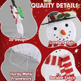 Lighted Snowman Christmas Yard Decorations, Pre-lit 2D Snowman Waving Hands with 170 LED Warm White 54478455
