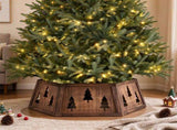 Wooden Christmas Tree Collar for 6/7.5/9 ft Artificial Trees31.5 x 27.5 x 10 Inch Xmas Tree Stand 74721667